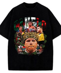 Canelo Alvarez Saul Mexico Goat Boxing Vintage Style Graphic Design T-Shirt