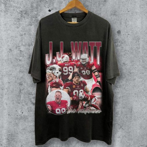 Vintage JJ Watt Bootleg Style Shirt, JJ Watt T-Shirt, 90s Football Graphic Tee, Unisex Shirt For Woman And Man, Gift