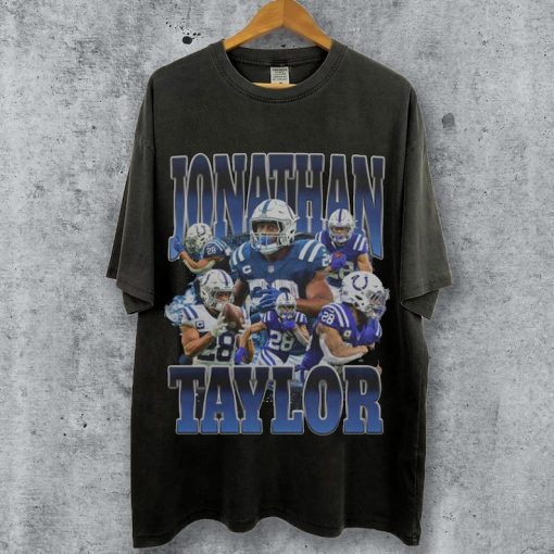 Vintage 90s Graphic Style Jonathan Taylor T-Shirt, Jonathan Taylor Shirt, Indianapolis Football Shirt