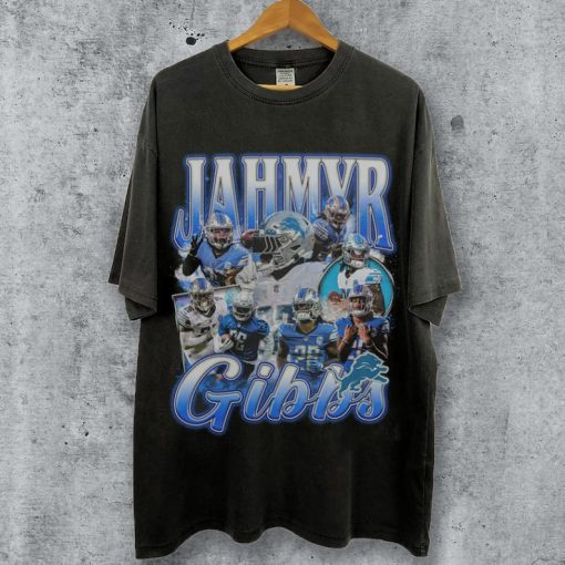 Vintage 90s Graphic Style Jahmyr Gibbs T-Shirt, Jahmyr Gibbs Tee, Retro Jahmyr Gibbs Sport T-Shirt, Football T-Shirt