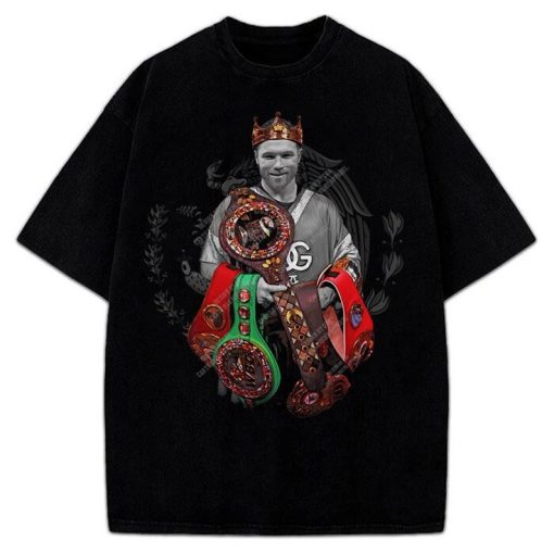 Canelo Alvarez Undisputed King Mexico Goat Saul Alvarez Boxing Vintage Style Graphic Design T-Shirt