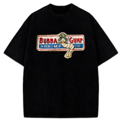 Forrest Gump Bubba Shrimp Co. Vintage Movie Graphic Design T-Shirt