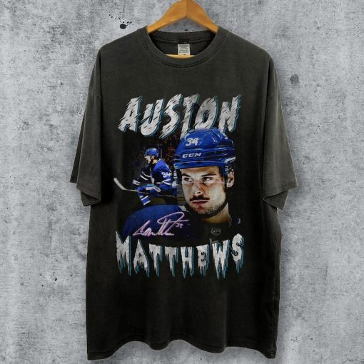 Vintage Auston Matthews Bootleg Style Shirt, Auston Matthews T-Shirt, 90s Ice Hockey Graphic Tee