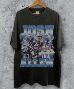 Limited Josh Allen 90s Vintage Bootleg Style Football T-Shirt, Josh Allen Vintage T-Shirt