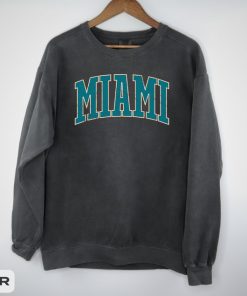 Miami Dolphins Vintage Style Crewneck, Miami Football Sweater, Dolphins Football Sweatshirt, Miami Fan Gift for Her Him