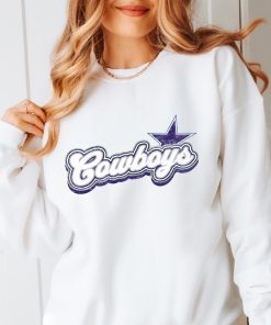 Vintage Cowboys Football Sweatshirt, Shirt Retro Style, Dallas Vintage Crewneck, Graphic Tee Gift For Football Fan