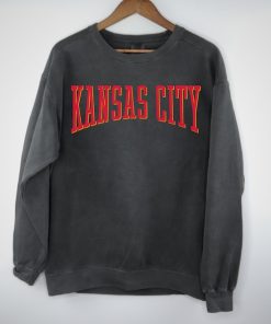 Kansas City Chiefs Football Vintage Style Comfort Colors, Kansas City Crewneck Sweater Sweatshirt