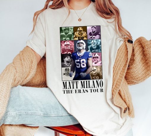 Matt Milano The Eras Tour Shirt, Vintage Matt Milano T-Shirt, America Football Sweatshirt, Gift For Football Fan