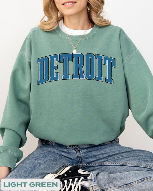 Detroit Lions Vintage Style Football Crewneck, Detroit Football Sweater, Detroit Sweatshirt, Gift for Fan Her Him