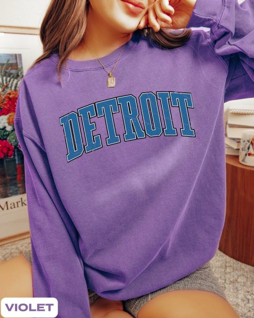 Detroit Lions Vintage Style Football Crewneck, Detroit Football Sweater, Detroit Sweatshirt, Gift for Fan Her Him