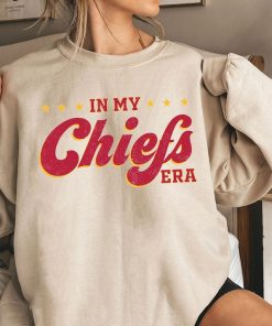 Vintage In My KC Chief Era Shirt, Vintage Travis Kelce T-Shirt, Kansas City Football Sweater, Womens Chiefs Sweatshirt