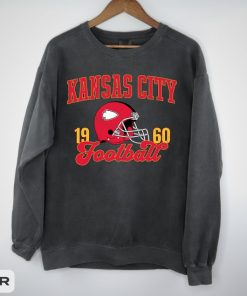 Vintage Style Kansas City Chiefs Football Comfort Colors Crewneck Sweatshirt, Kansas Football Sweatshirt