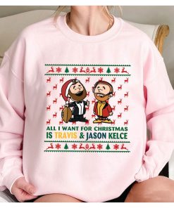 Travis & Jason Kelce Christmas Sweatshirt, Travis Kelce Have A Merry Kelcemas Tshirt, Football Ugly Christmas Sweater