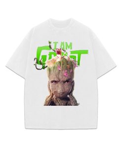 I Am Groot Funny Cute Graphic Design White Unisex T-Shirt