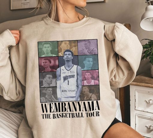 Wembanyama San Antonio Basketball Sweatshirt, Vintage Spurs Basketball Shirt,Basketball American Eras Tour Fan Gifts