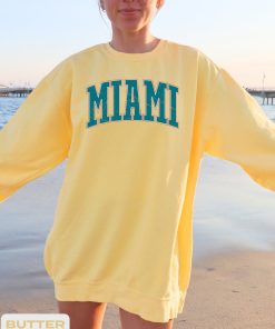 Miami Dolphins Vintage Style Crewneck, Miami Football Sweater, Dolphins Football Sweatshirt, Miami Fan Gift for Her Him