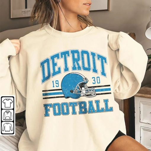 Detroit Football Shirt, Shirt Retro Style 90s Vintage Unisex shirt, Graphic Tee Gift For Football Fan Sport