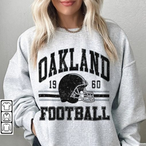 Oakland Football Shirt, Shirt Retro Style 90s Vintage Unisex shirt, Graphic Tee Gift For Football Fan Sport