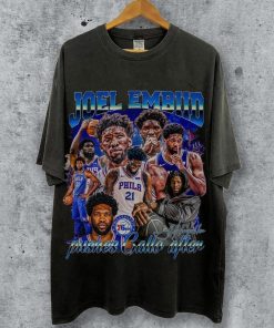 Joel Embiid 90s Style Vintage Bootleg Tee graphic shirt Kansas Basketball Maxey Bootleg Philly Rap The Process