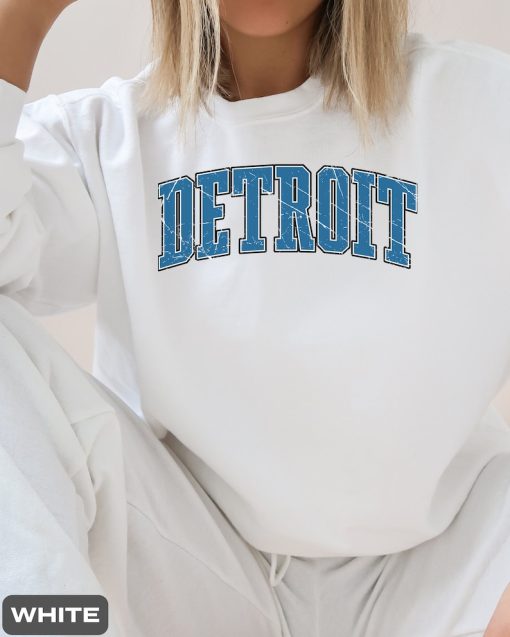 Detroit Lions Vintage Style Football Crewneck, Detroit Football Sweater, Detroit Sweatshirt, Gift for Fan Her Him