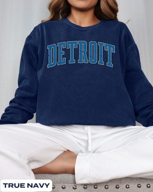 Detroit Lions Vintage Style Football Crewneck, Detroit Football Sweater, Detroit Sweatshirt, Gift for Fan Her Him