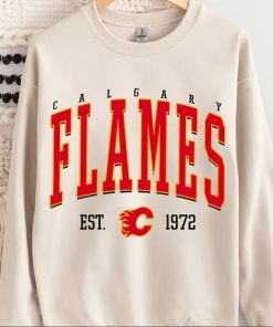 Calgary Hockey Crewneck, Vintage Style Calgary Hockey Sweatshirt, Calgary Flames Sweatshirt, Calgary College Sweatshirt