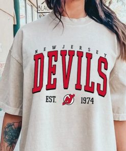 New Jersey Crewneck, Vintage Style New Jersey Sweatshirt, New Jersey Sweatshirt, College Sweatshirt, Hockey Fan Gifts