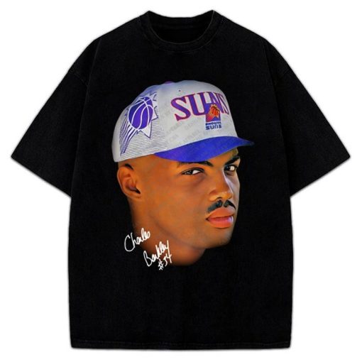 Charles Barkley T-Shirt Young Sir Charles Phoenix Not A Role Model Graphic Tee