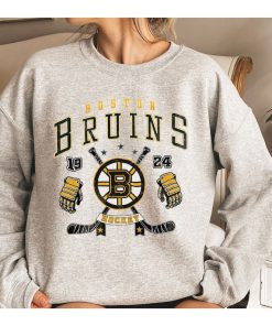 Vintage Boston Bruins Sweatshirt, Boston Bruins Hockey Shirt, Boston Hockey Tshirt, Boston Bruins Hockey College Tee