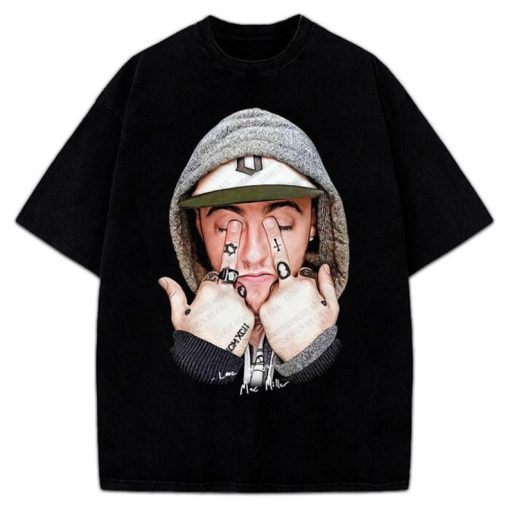 Mac Miller T-Shirt Malcom McCormick Tribute Larry Fisherman Rap Graphic T-Shirt