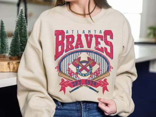 Atlanta Baseball Sweatshirt | Vintage Style Atlanta Baseball Crewneck Sweatshirt | Atlanta EST 1871 Sweatshirt