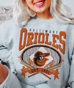 Baltimore Baseball Sweatshirt | Vintage Style Baltimore Baseball Crewneck Sweatshirt | Baltimore EST 1901 Sweatshirt