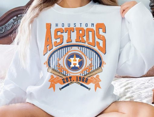 Houston Baseball Sweatshirt | Vintage Style Houston Baseball Crewneck Sweatshirt | Houston EST 1962 Sweatshirt