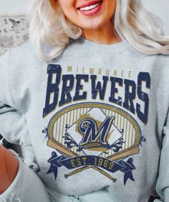 Milwaukee Baseball Sweatshirt | Vintage Style Milwaukee Baseball Crewneck Sweatshirt | Milwaukee EST 1969 Sweatshirt