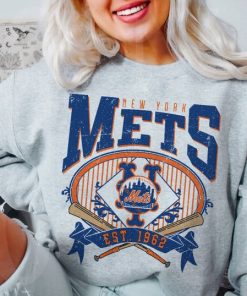 New York Baseball Sweatshirt | Vintage Style New York Baseball Crewneck Sweatshirt | New York EST 1962 Sweatshirt