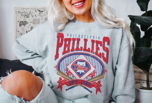 Philadelphia Baseball Sweatshirt | Vintage Style Philadelphia Baseball Crewneck Sweatshirt