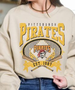 Pittsburgh Baseball Sweatshirt | Vintage Style Pittsburgh Baseball Crewneck Sweatshirt | Pittsburgh EST 1887 Sweatshirt