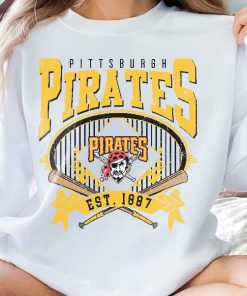 Pittsburgh Baseball Sweatshirt | Vintage Style Pittsburgh Baseball Crewneck Sweatshirt | Pittsburgh EST 1887 Sweatshirt