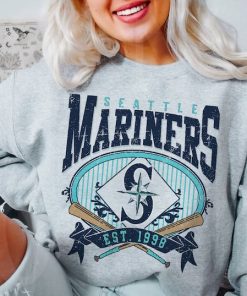 Seattle Baseball Sweatshirt | Vintage Style Seattle Baseball Crewneck Sweatshirt | Seattle EST 1977 Sweatshirt