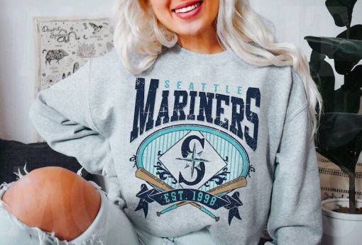 Seattle Baseball Sweatshirt | Vintage Style Seattle Baseball Crewneck Sweatshirt | Seattle EST 1977 Sweatshirt