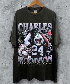 Vintage 90s Graphic Style Charles Woodson T-Shirt, Charles Woodson Tee, Charles Woodson Oversized T-Shirt