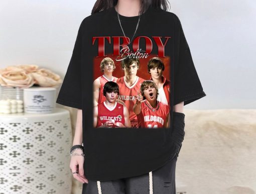 Limited Troy Bolton T-Shirt, Troy Bolton Shirt, Troy Bolton Tees, Troy Bolton Homage, Casual T-Shirt, College Shirt