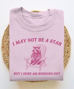 I Am Burning Out, Raccoon Sweatshirt, Trash Panda Sweater, Cartoon Meme Top, Vintage Cartoon Sweater, Unisex