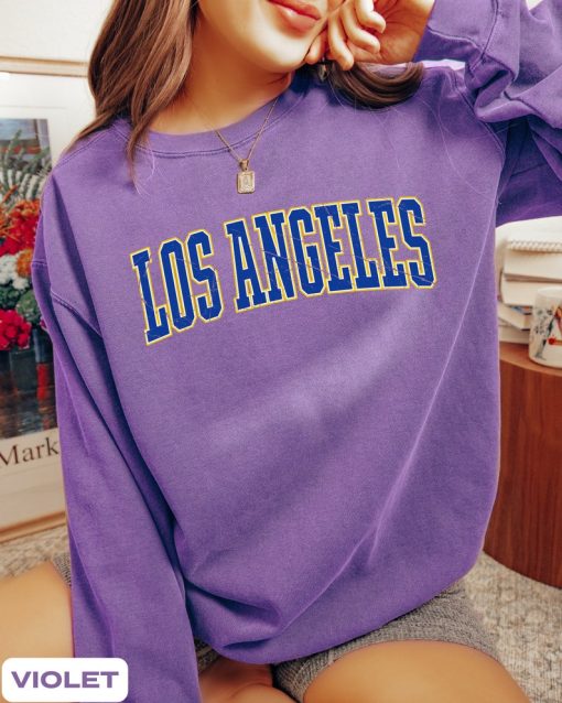 Los Angeles Football Vintage Style Sweatshirt, Los Angeles Football Sweater, Los Angeles Crewneck, Ram Fan Long Sleeve