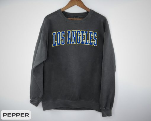 Los Angeles Football Vintage Style Sweatshirt, Los Angeles Football Sweater, Los Angeles Crewneck, Ram Fan Long Sleeve