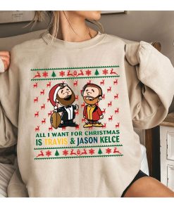 Travis & Jason Kelce Christmas Sweatshirt, Travis Kelce Have A Merry Kelcemas Tshirt, Football Ugly Christmas Sweater