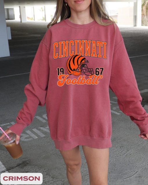 Cincinnati Football Vintage Style Sweatshirt, Cincinnati Football Sweater, Cincinnati Crewneck