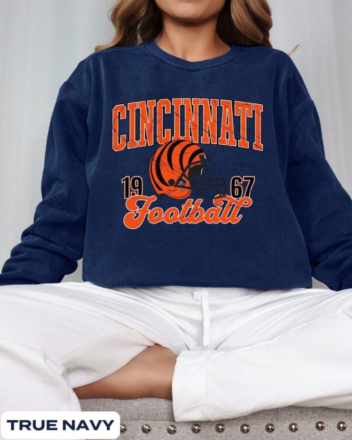 Cincinnati Football Vintage Style Sweatshirt, Cincinnati Football Sweater, Cincinnati Crewneck