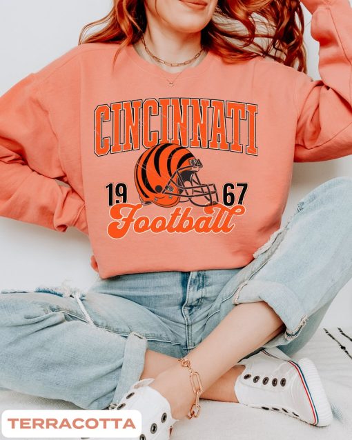 Cincinnati Football Vintage Style Sweatshirt, Cincinnati Football Sweater, Cincinnati Crewneck