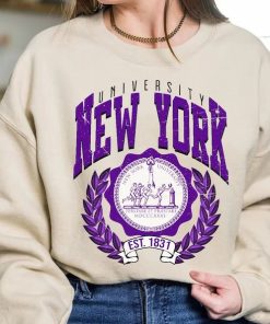 New York University, New York Shirt, Vintage NYU Sweater, NYC School Shirt, Preppy NY Hoodie, Varsity Pullover